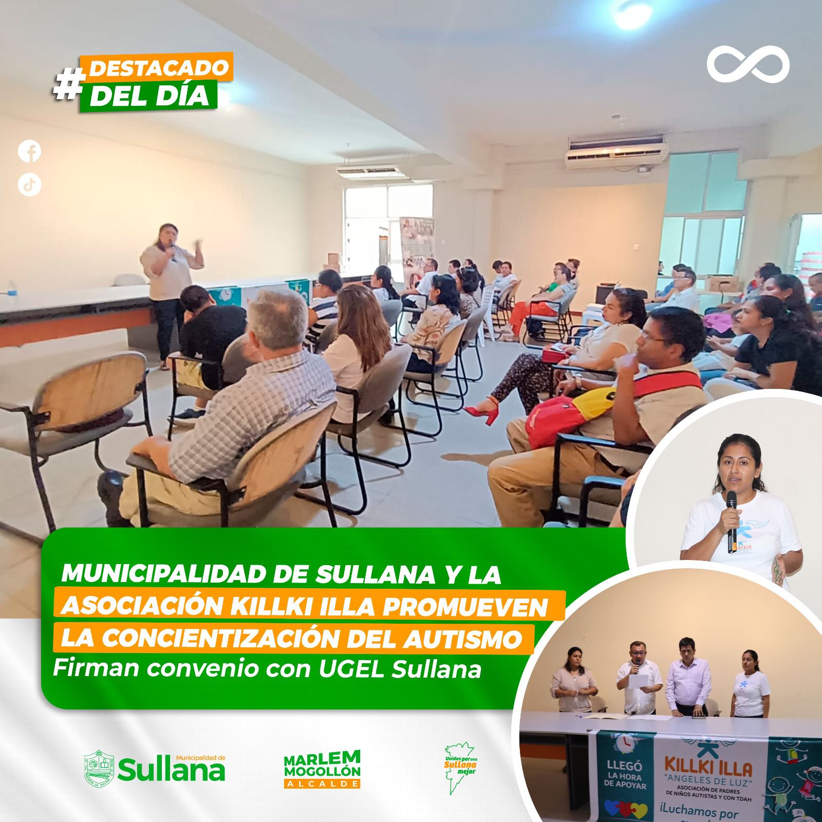Municipalidad de Sullana y Asociación Killki Illa promueven concientización sobre el autismo