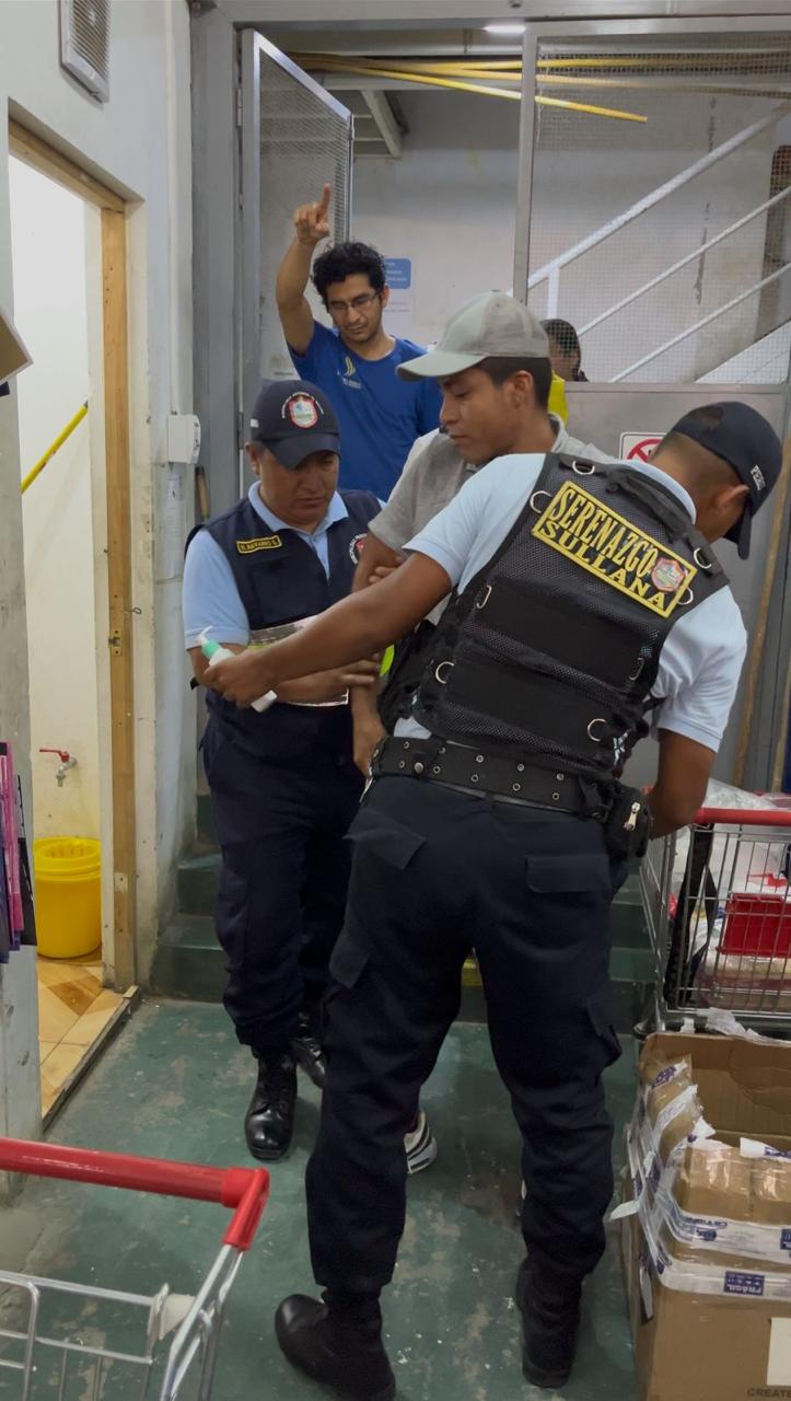 Sullana: Serenazgo captura a presunto ladrón en tienda Santa Inka