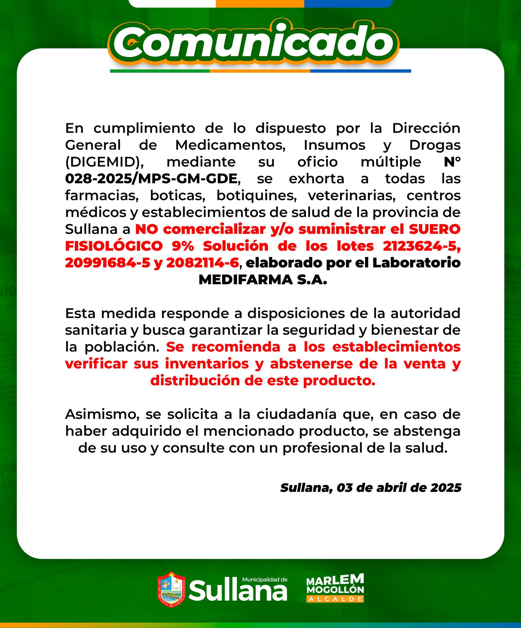 Comunicado