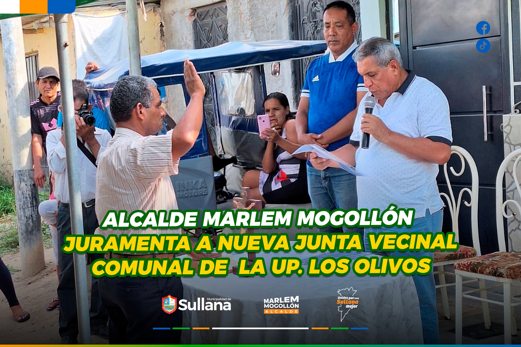 Alcalde Marlem Mogollón juramenta a líderes vecinales en Los Olivos