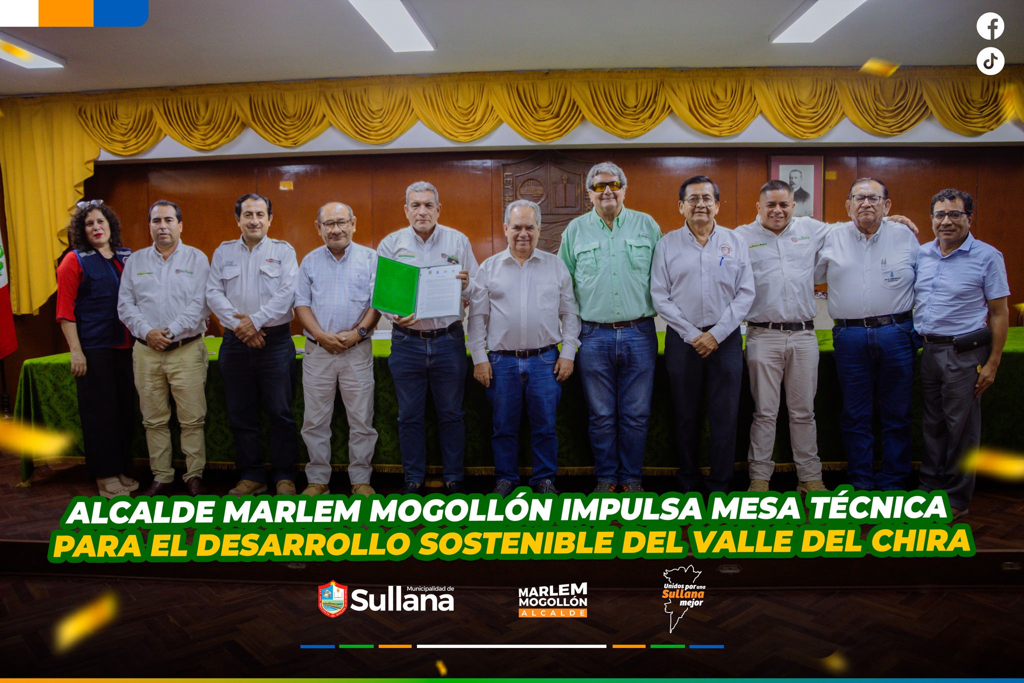 Alcalde Marlem Mogollón impulsa mesa técnica para el desarrollo sostenible del Valle del Chira