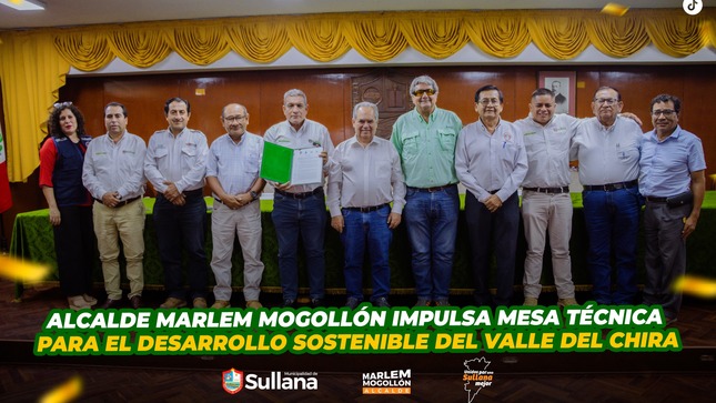 Alcalde Marlem Mogollón impulsa mesa técnica para el desarrollo sostenible del Valle del Chira 