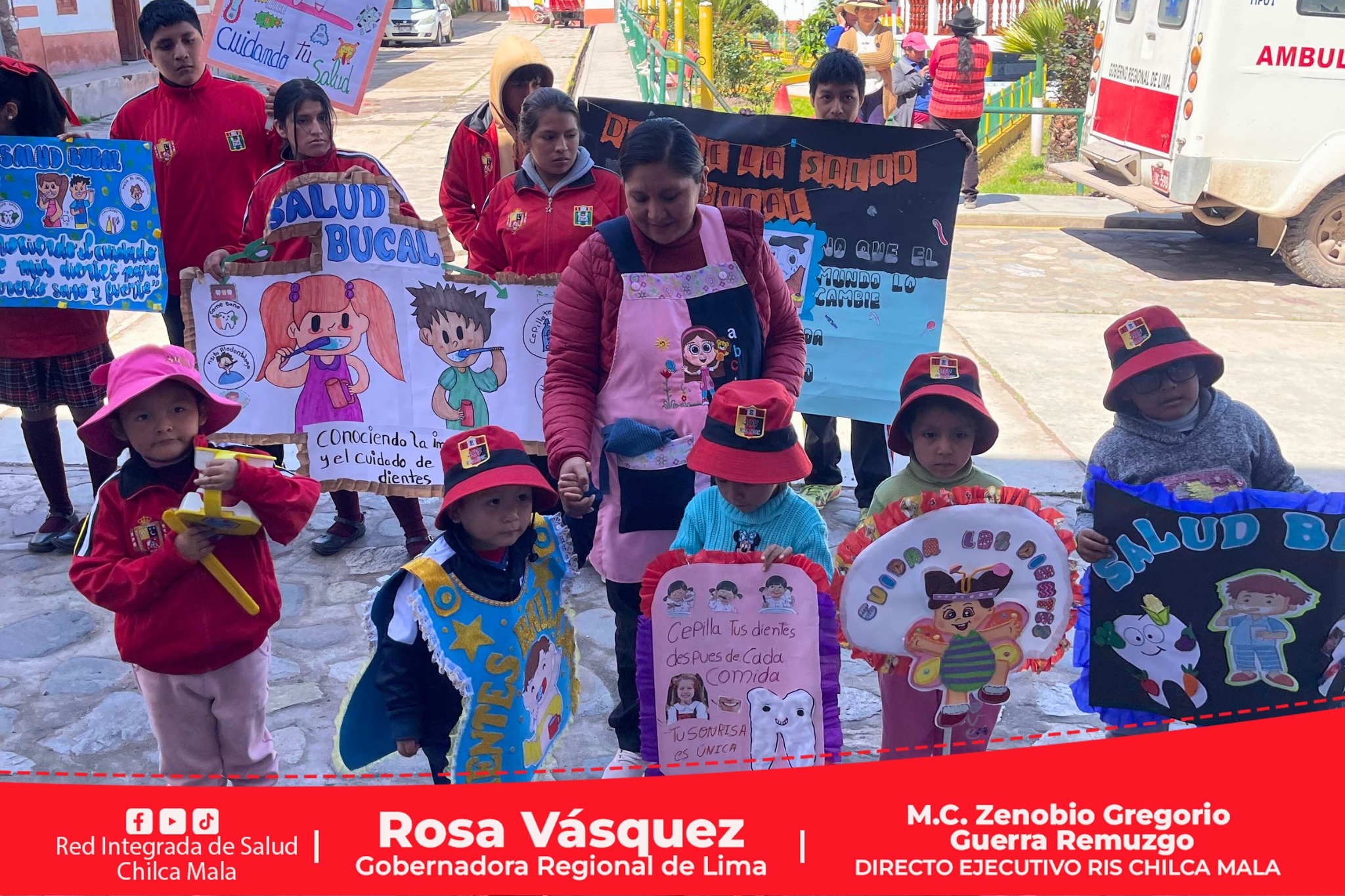 RIS Chilca Mala: Se realiza pasacalle por el "Día Nacional de la Promoción y la Protección Bucal Infantil"