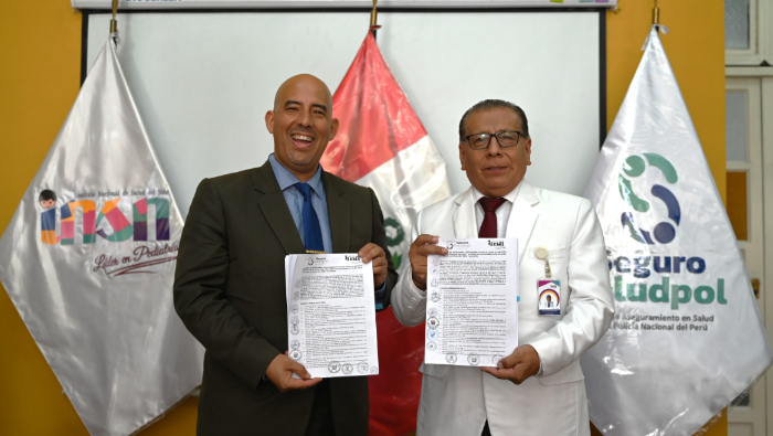 INSN firma convenio con Saludpol para brindar atención especializada a 30 000 niños y adolescentes