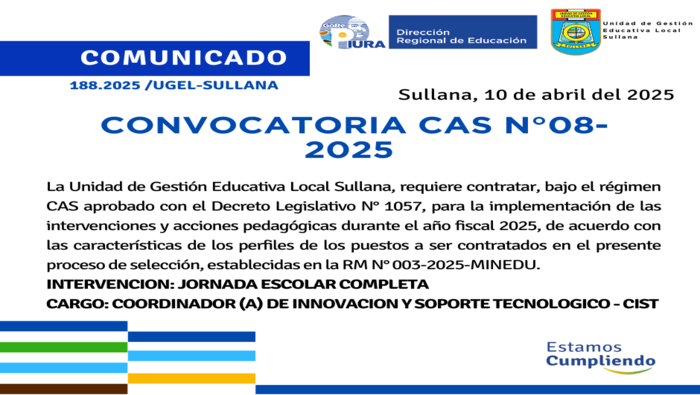 Comunicado N°188-2025