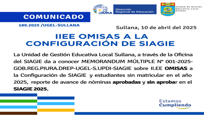 Comunicado N°189-2025