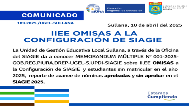 Comunicado N°189-2025