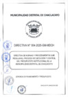 Vista preliminar de documento Anexo de la Resolución de Gerencia Municipal N.° 049-2025-GM/MDCH
