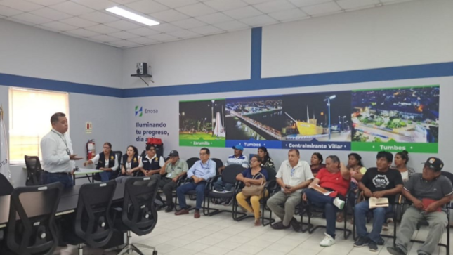 Instituciones y dirigentes vecinales unen esfuerzos contra contra conexiones eléctricas clandestinas en Tumbes