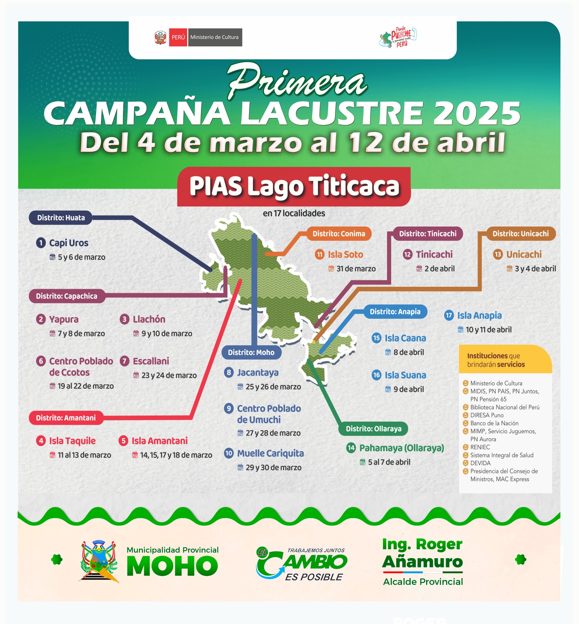 "Atención Integral para Comunidades Vulnerables: PIAS Lago Titicaca I Llega a Moho"