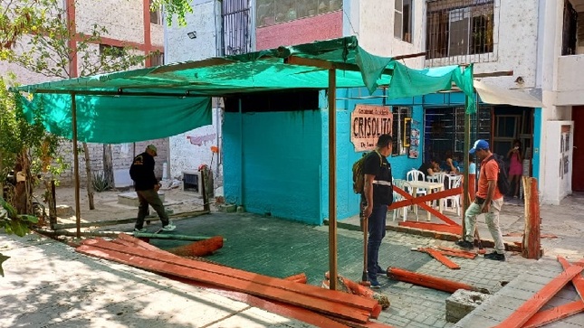 Retiro de estructura de madera