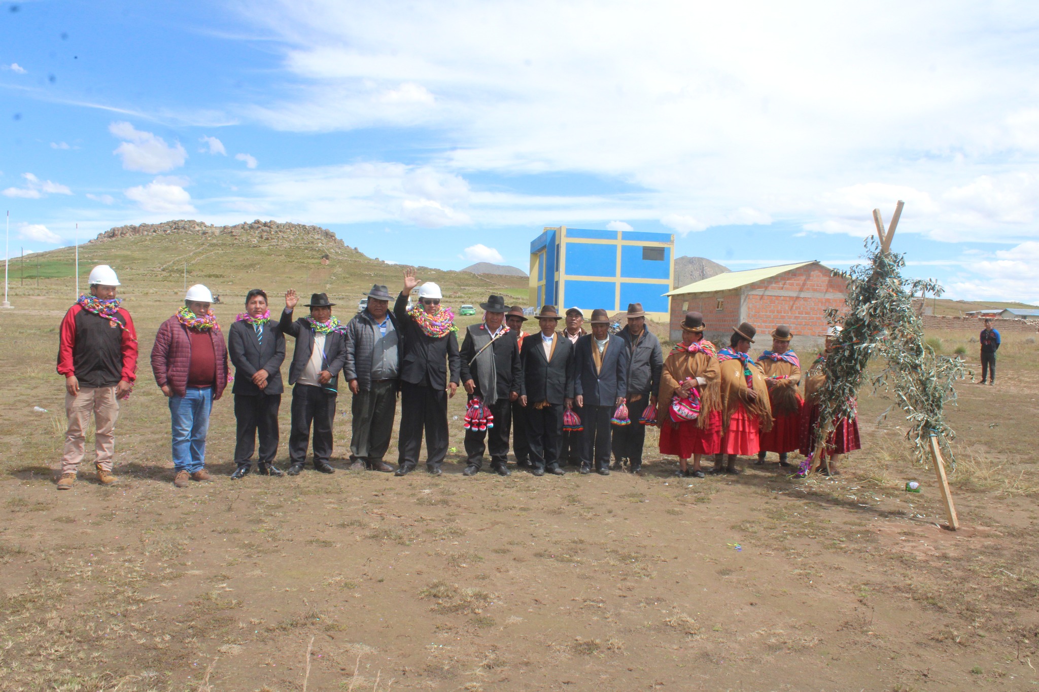 Municipalidad Distrital de Zepita realizo puesta de Primera piedra para la Zona Alta y Media