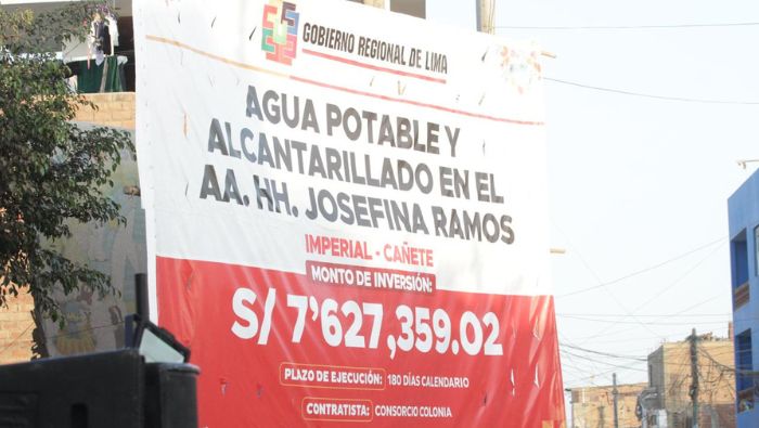 Gore Lima inicia obra de agua potable en A.H. Josefina Ramos en Imperial - Cañete