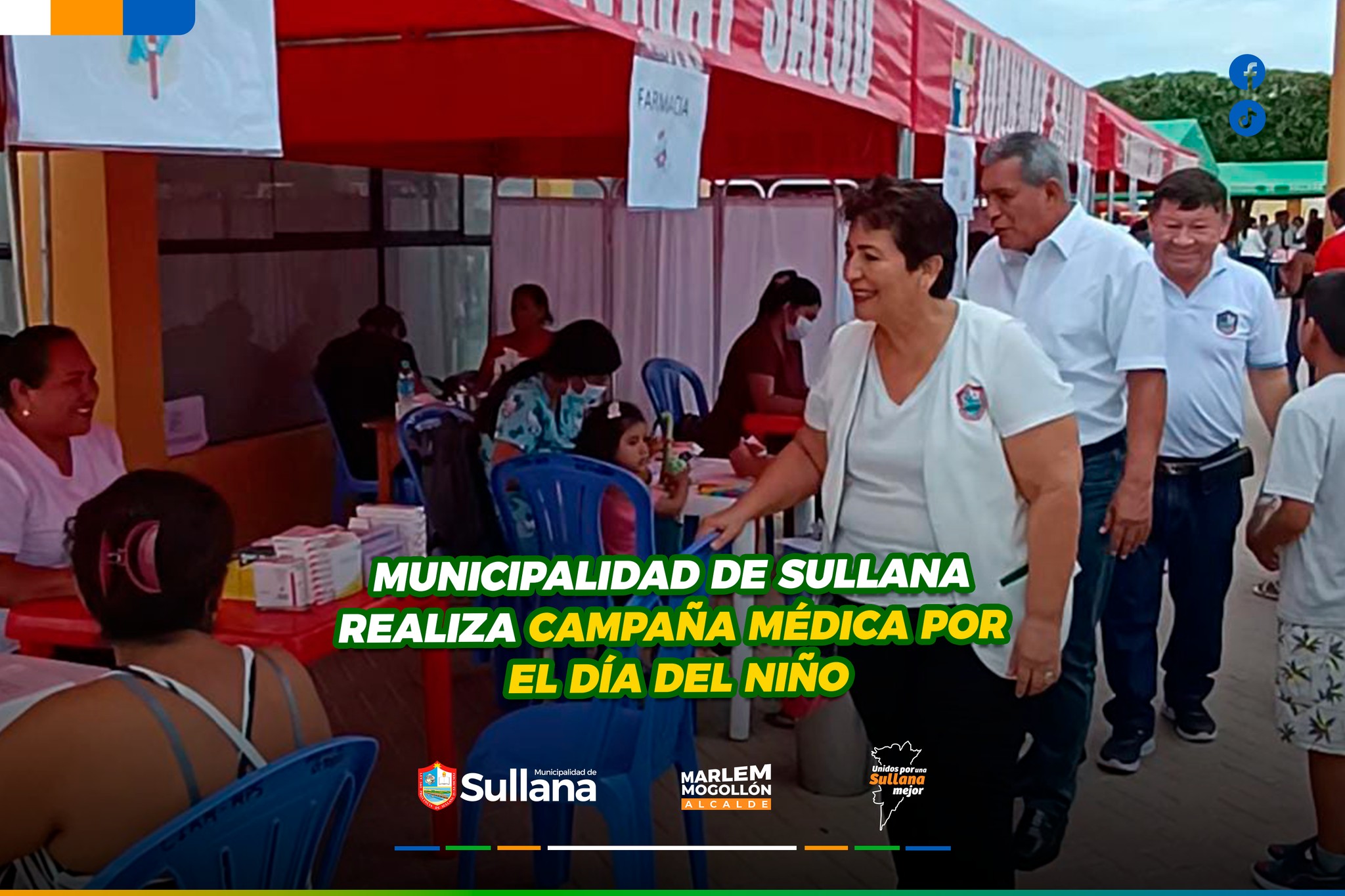 Municipalidad Provincial de Sullana realiza exitosa campaña médico-pediátrica por el Día del Niño Peruano. 