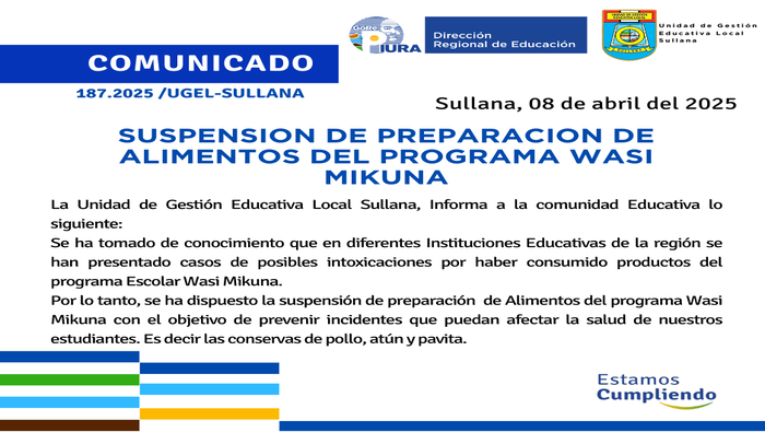 Comunicado N°187-2025