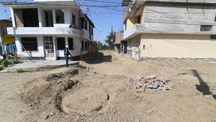 Obra vial en Víctor Raúl Castilla
