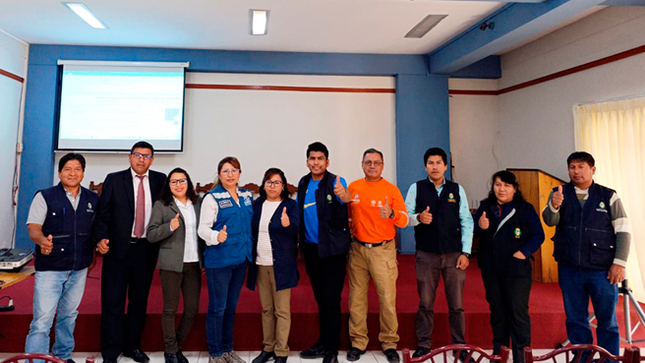 CENEPRED brindó asistencia técnica en GRD a municipios de Quinistaquillas, Coalaque y General Sánchez Cerro en Moquegua