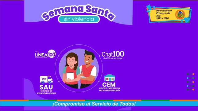 ¡Atención! Durante el feriado de Semana Santa, los servicios del Programa Nacional Aurora seguirán atendiendo