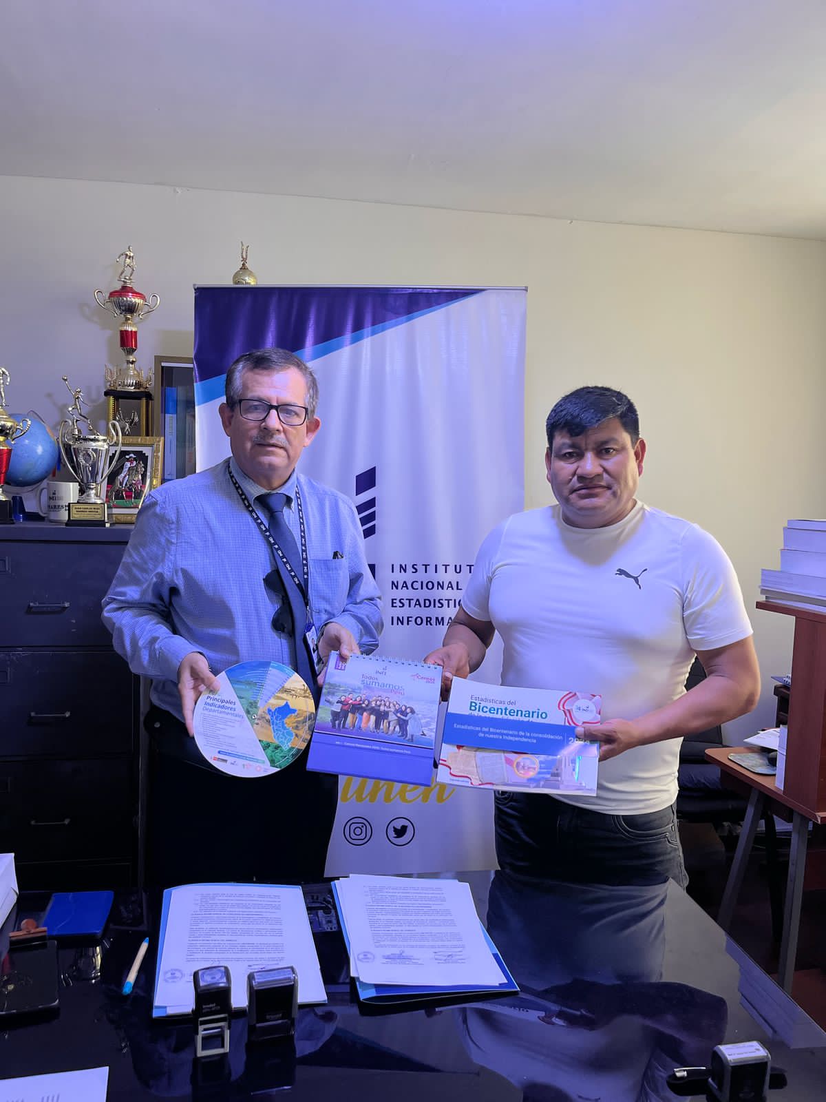 Municipalidad Distrital de SARIN firma convenio de cooperación con INEI para censos Nacionales 2025