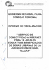 Vista preliminar de documento ACR 2482-2025/GRP-CR - Informe Fiscalización - CONECTIVIDAD INTERNET IIEE UGEL TALARA