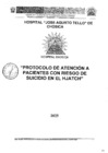 Vista preliminar de documento  PROTOCOLO DE ATENCIÓN DE PACIENTES CON RIESGO DE SUICIDIO EN EL HJATCH