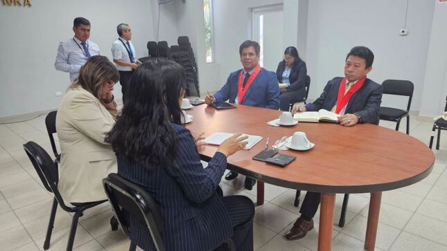El titular de la Corte de Sullana Pedro Li Córdova se reunió con su homólogo de Piura y las presidentas de Juntas de Fiscales de Piura y Sullana