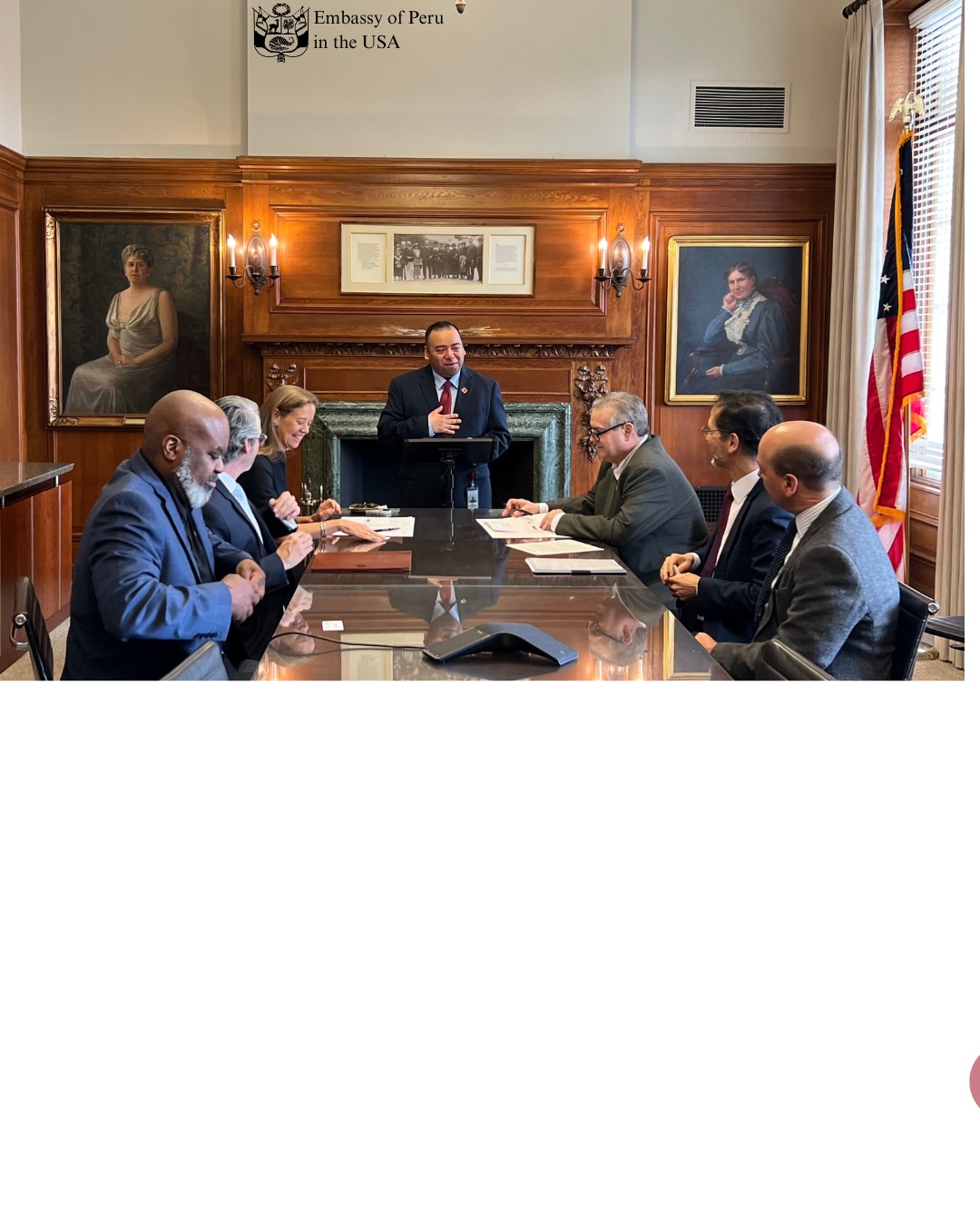 Firma de Memorando de Entendimiento entre el Perú y la Cruz Roja Americana en beneficio de la comunidad peruana