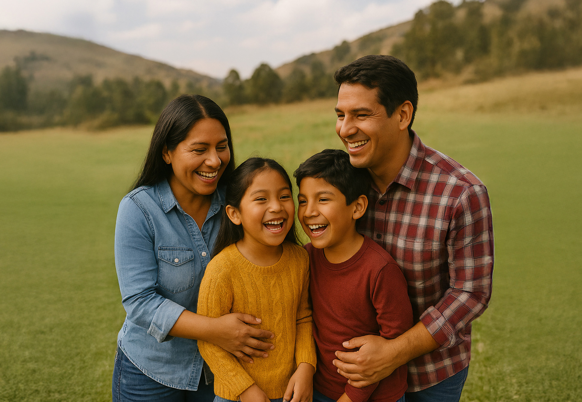 Familia tradicional en Semana Santa