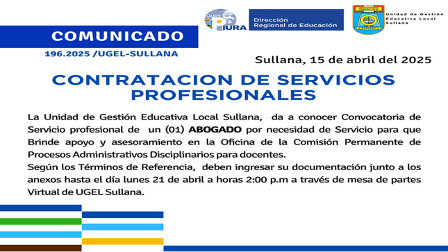 Comunicado N°196-2025