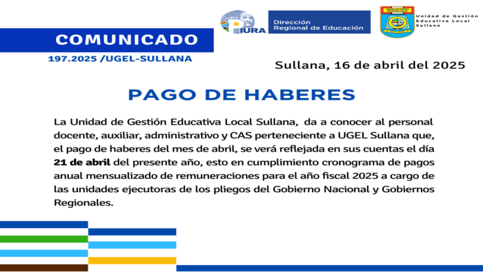 Comunicado N°197-2025
