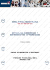 Vista preliminar de documento Norma Administrativa Interna NAI-027-OTI/UIS/002 “Metodología de Desarrollo y Mantenimiento de Software RENIEC”, primera versión