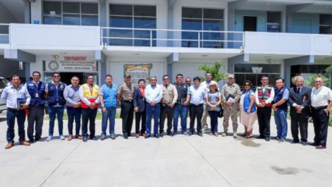 Representantes de las principales autoridades del Comité Provincial de Seguridad Ciudadana