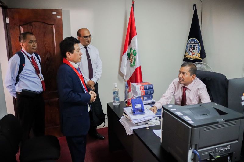 El presidente de la Corte acompañado del equipo técnico visitó todos los juzgados de las diferentes sedes de Talara