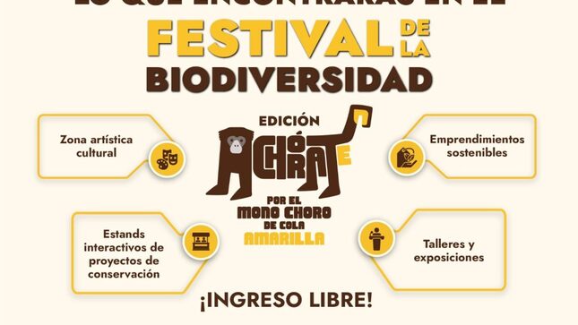 Celebración de la biodiversidad peruana en el Festival 'Achórate por el Mono Choro de Cola Amarilla'