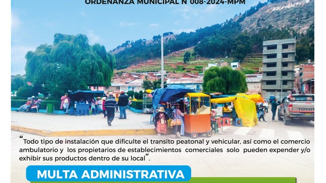 ¡Cuidemos Nuestra Plaza y Zonas Rígidas! Respetemos las Normas de Comercio Ambulatorio
