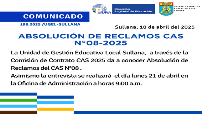 Comunicado N°198-2025