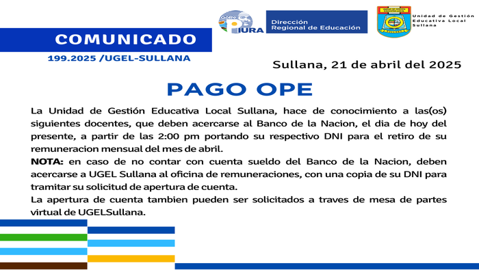 Comunicado N°199-2025