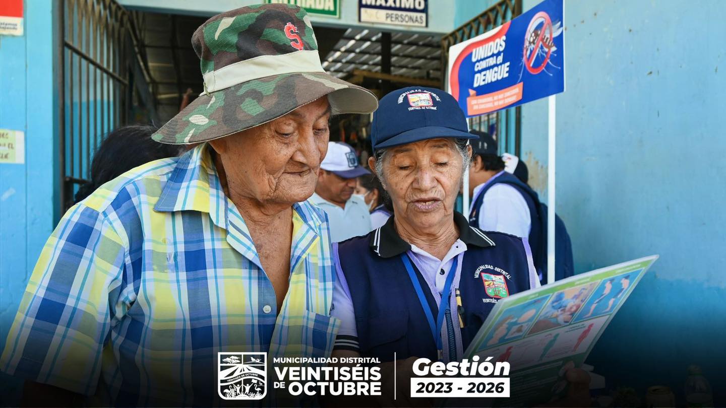MDVO promueve ornada preventiva contra el dengue en el mercado San Martin.