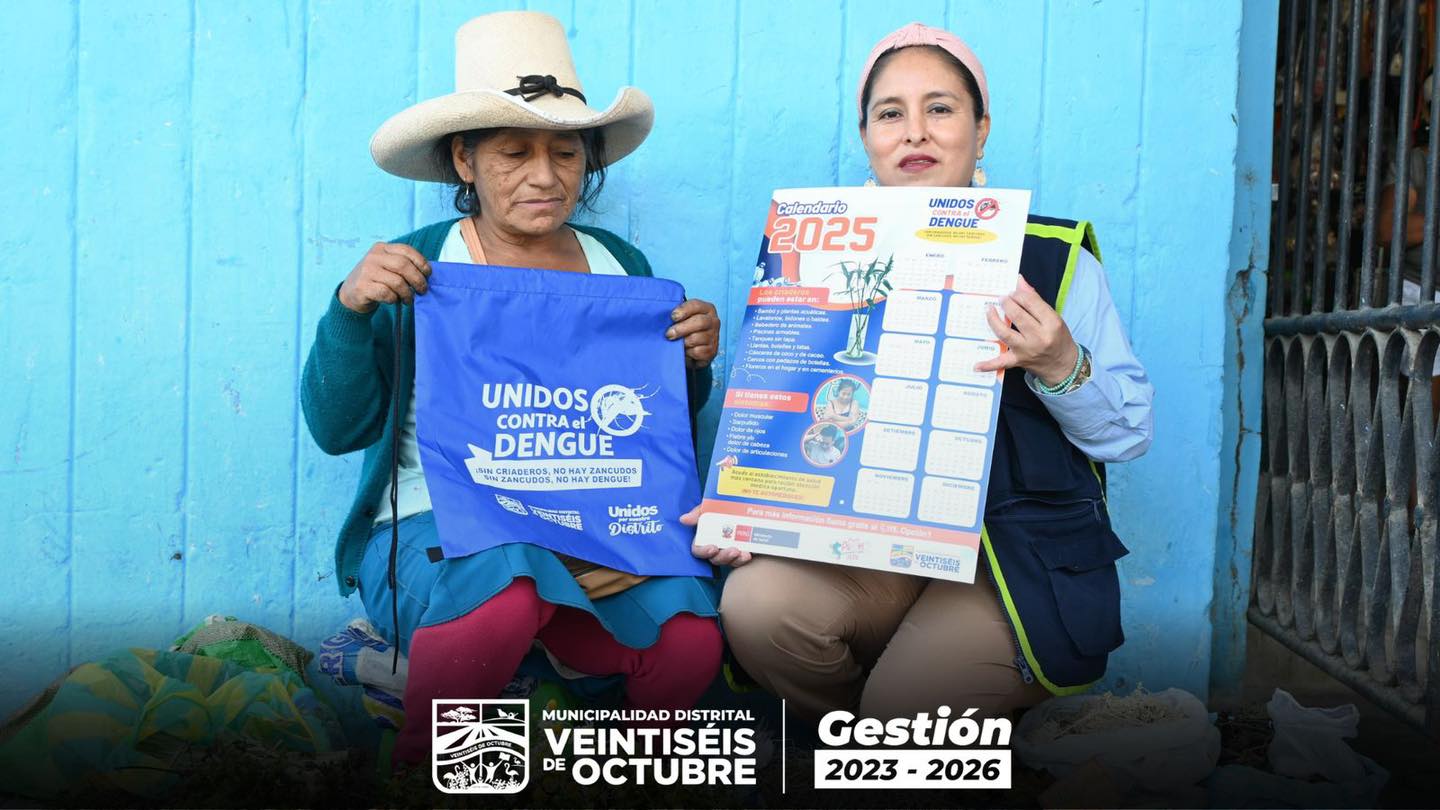 MDVO promueve ornada preventiva contra el dengue en el mercado San Martin.