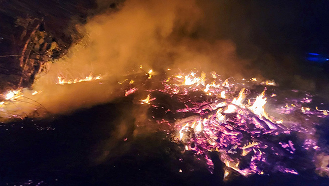 Serenos controlan incendio en las afueras de San Jacinto