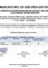 Vista preliminar de documento COMUNICADO RESULTADOS EVALUACIÓN PEDAGÓGICA Y ENTREVISTA