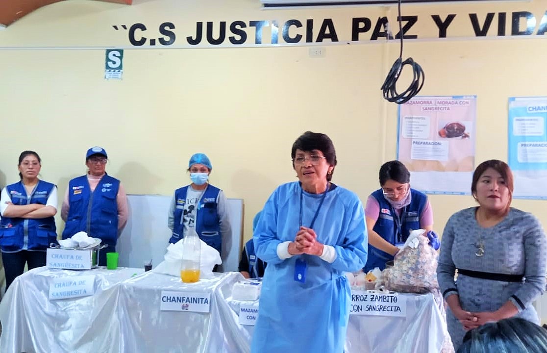 charlas demostrativa para combatir la anemia infantil