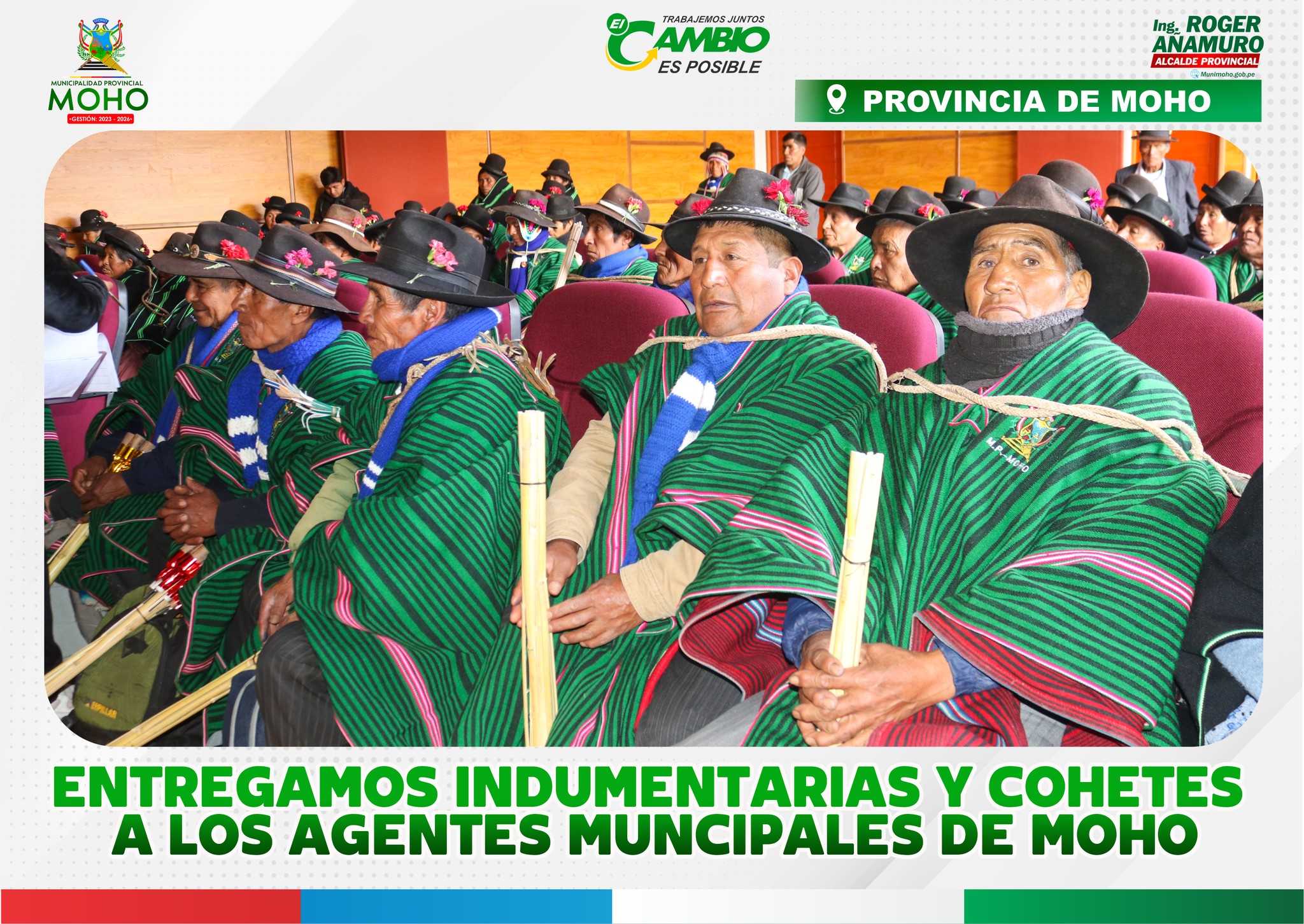 "Municipalidad de Moho Fortalece a Agentes Municipales con Indumentaria y Equipamiento para la Protección de Cultivos y Animales"