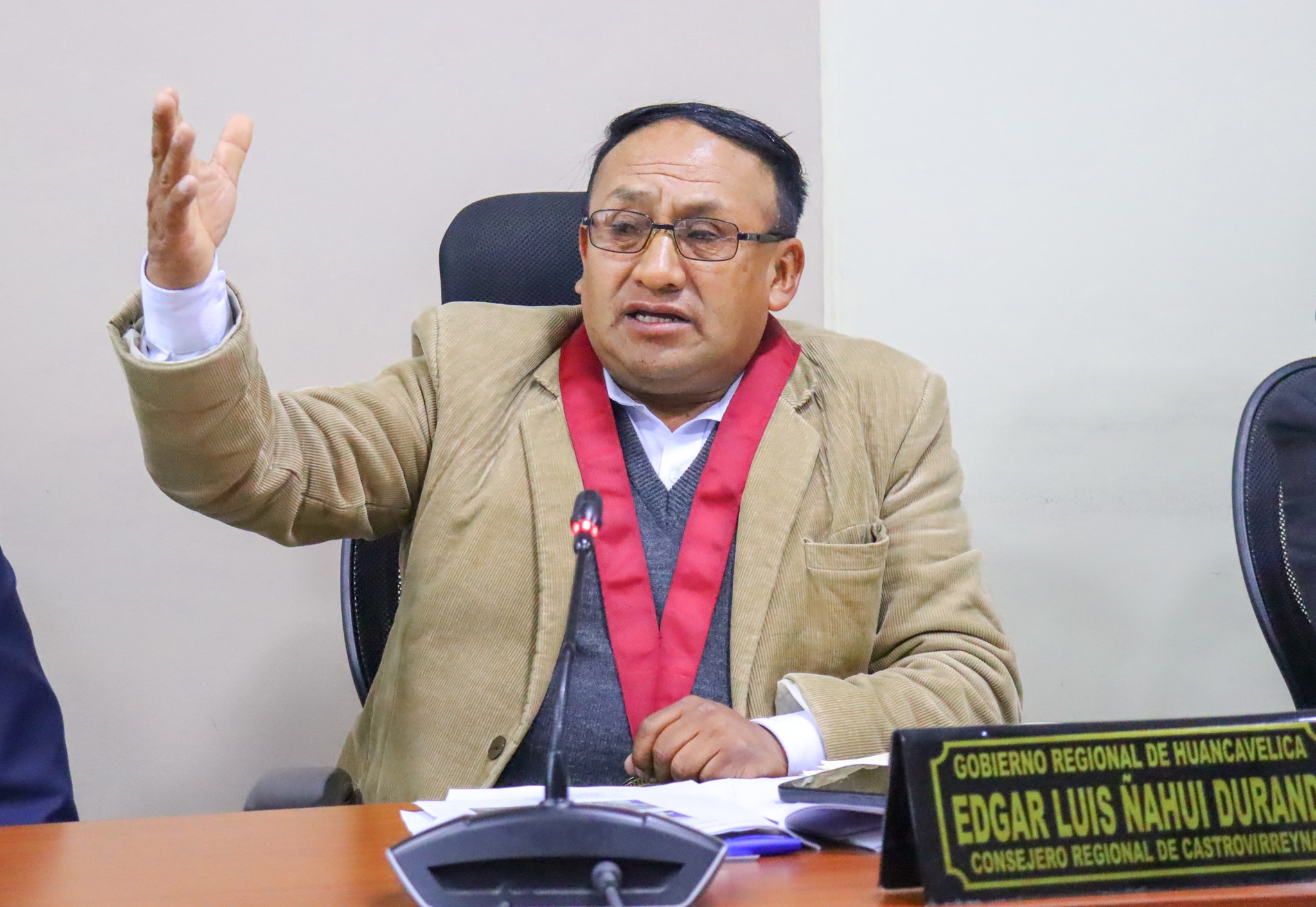 Participación del Consejero Regional de Huancavelica, Edgar Ñahui.