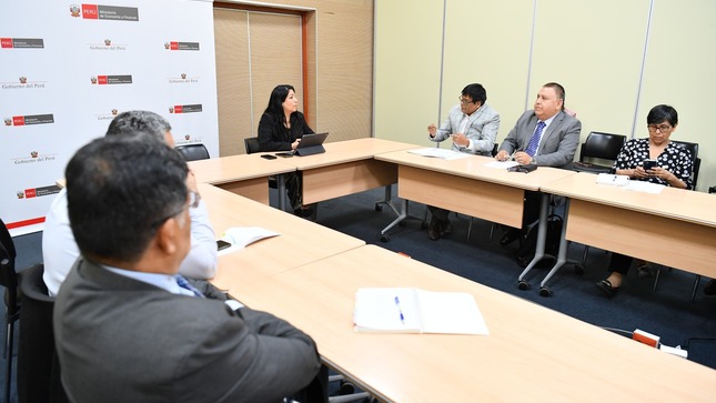 Fotografía de la reunión liderada por la Viceministra Denisse Miralles.