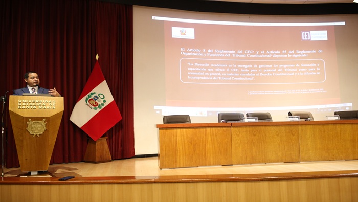 Segunda jornada de la Agenda Constitucional del TC se realizó en la Universidad Católica de Santa María y en la Universidad Católica de San Pablo de Arequipa