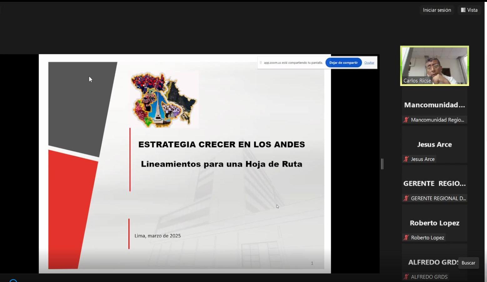 Presentación de la estrategia Crecer en Los Andes a las Gerencias Regionales de Desarrollo Social.