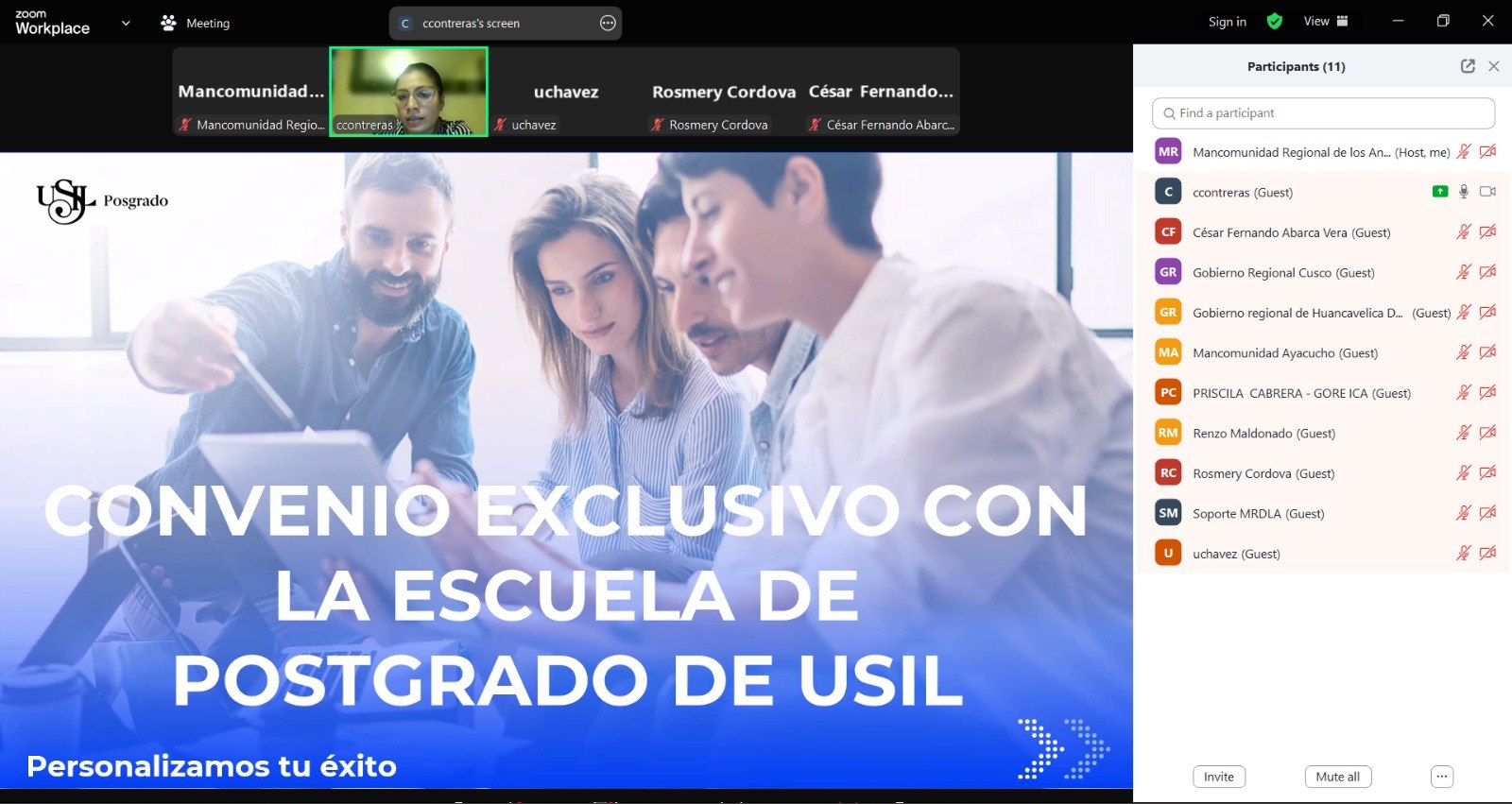 Fotografía de la reunión.
