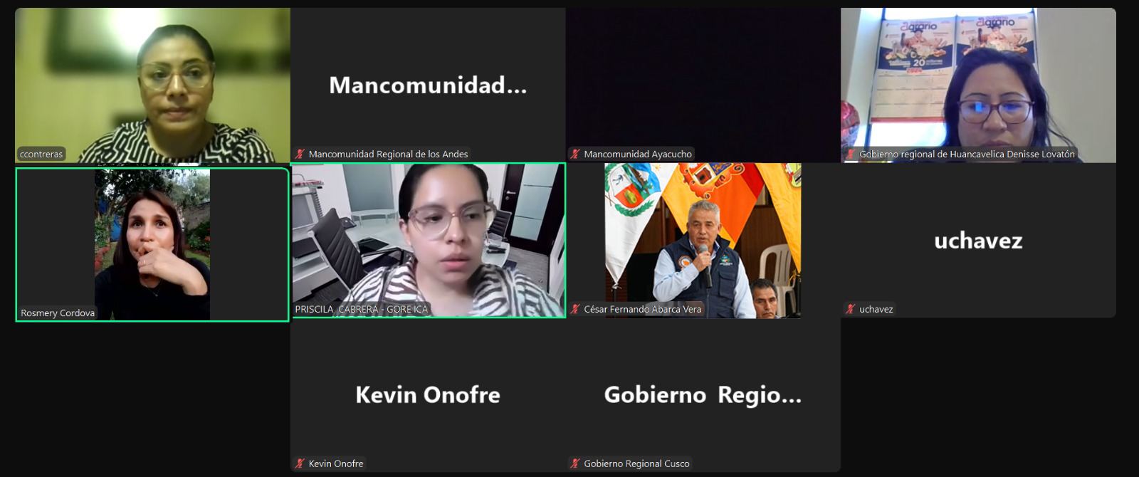 Fotografía de los participantes de la reunión.