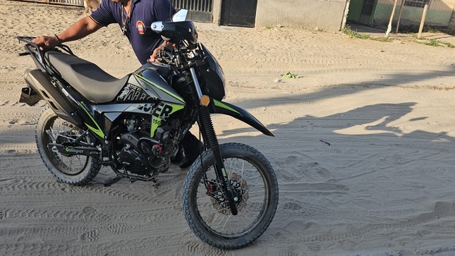 Motocicleta retenida